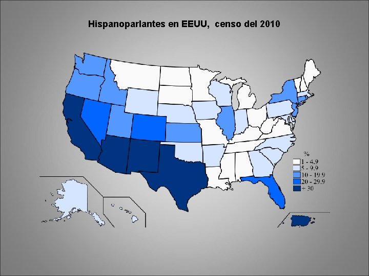 Hispanoparlantes en EEUU, censo del 2010 