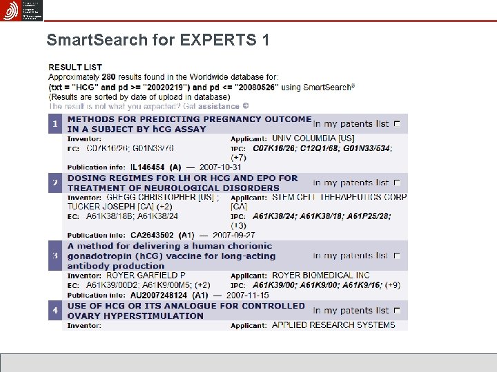 Smart. Search for EXPERTS 1 