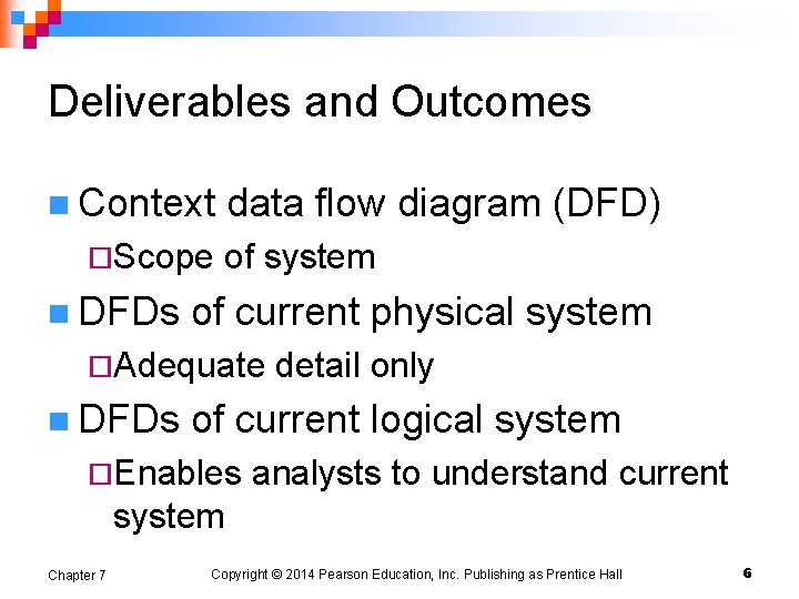 Deliverables and Outcomes n Context ¨Scope n DFDs data flow diagram (DFD) of system