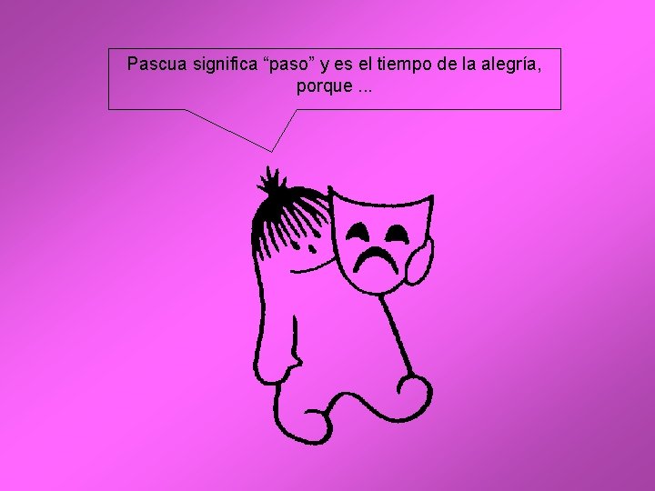 Pascua significa “paso” y es el tiempo de la alegría, porque. . . 