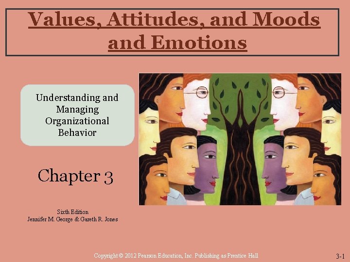 Values, Attitudes, and Moods and Emotions Understanding and Managing Organizational Behavior Chapter 3 Sixth