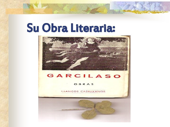 Su Obra Literaria: 