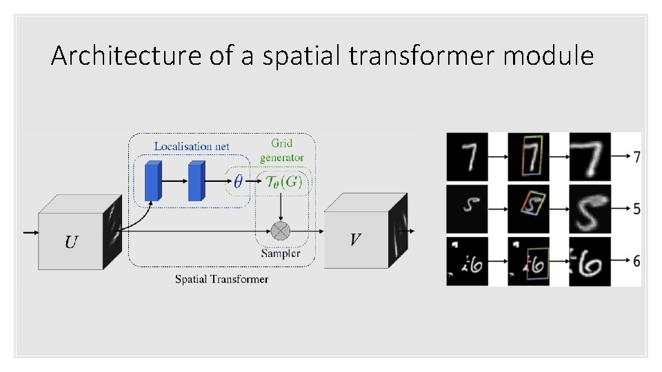 Architecture of a spatial transformer module 