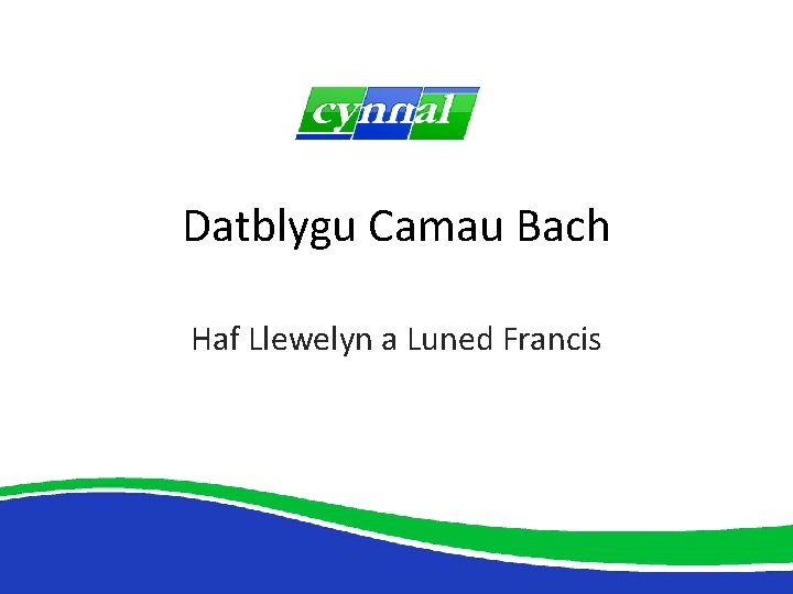 Datblygu Camau Bach Haf Llewelyn a Luned Francis 