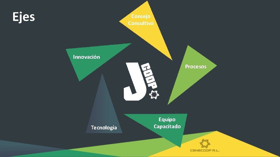 Ejes Consejo Consultivo Innovación Procesos Tecnología Equipo Capacitado 