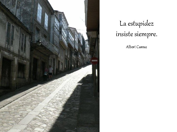 La estupidez insiste siempre. Albert Camus 