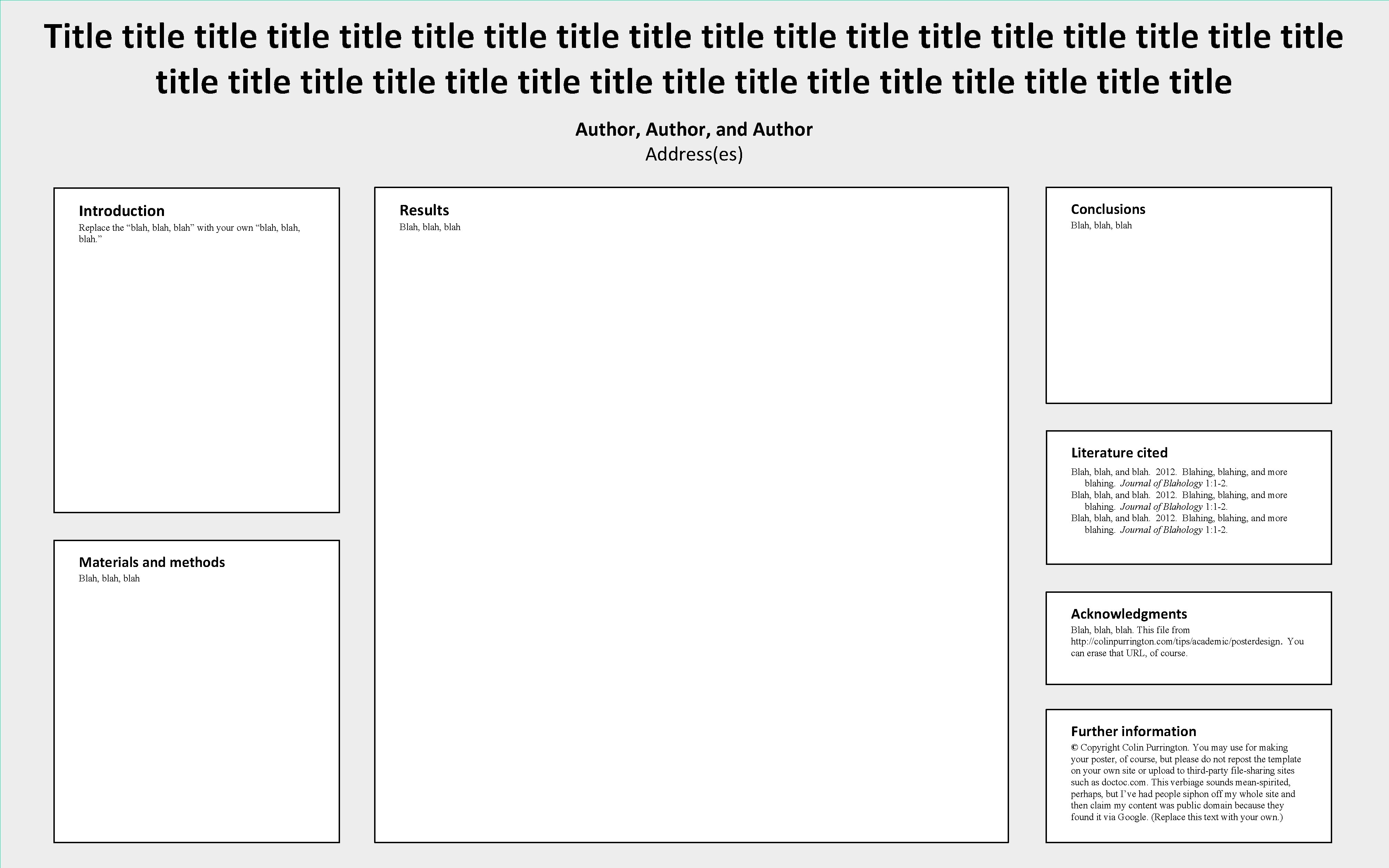 Title title title title title title title title title Author, and Author Address(es) Introduction