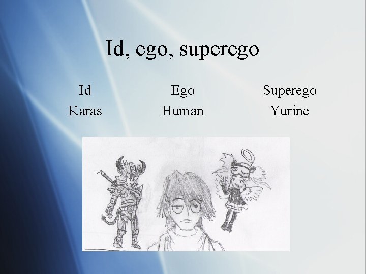 Id, ego, superego Id Karas Ego Human Superego Yurine Id, ego, superego Id Karas Ego Human Superego Yurine