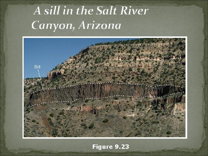 A sill in the Salt River Canyon, Arizona Figure 9. 23 