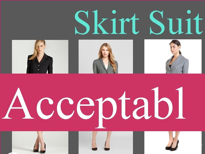 Skirt Suit Acceptabl 