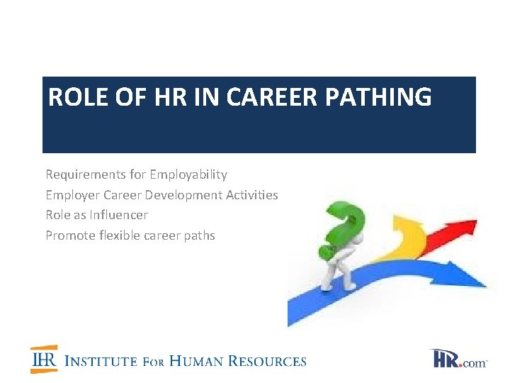 ROLE OF HR IN CAREER PATHING Requirements for Employability Employer Career Development Activities Role ROLE OF HR IN CAREER PATHING Requirements for Employability Employer Career Development Activities Role