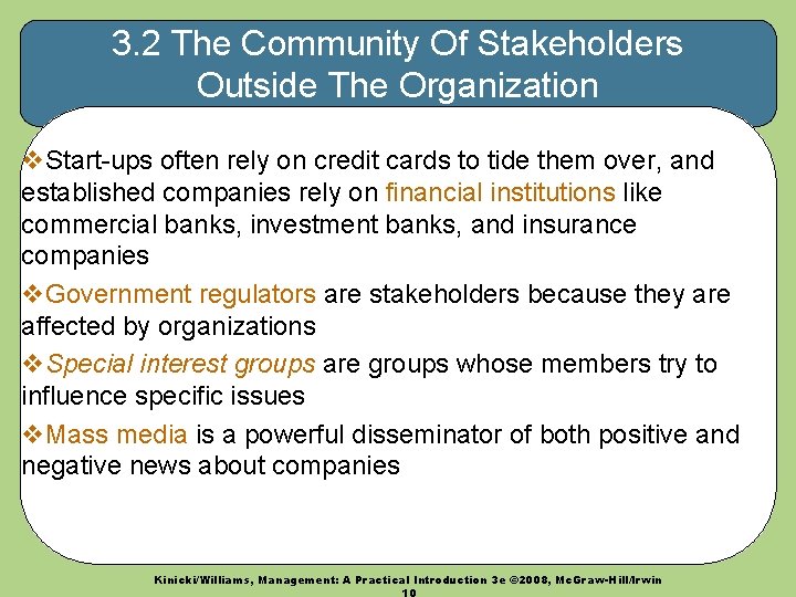 3. 2 The Community Of Stakeholders Outside The Organization v. Start-ups often rely on