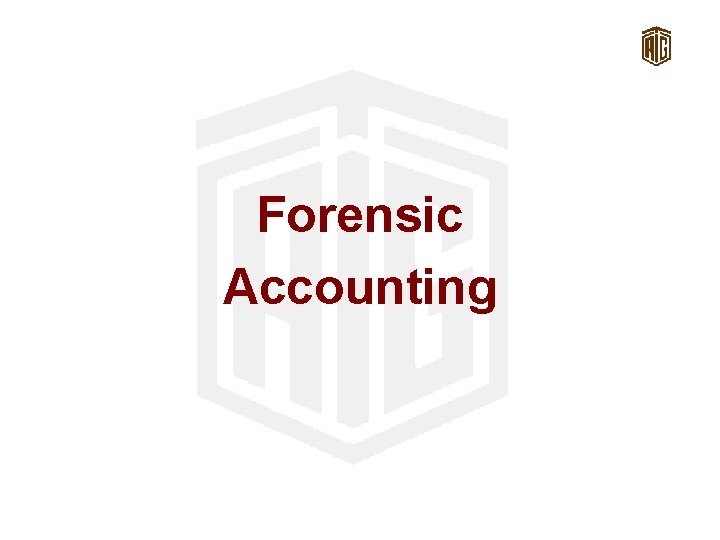 Forensic Accounting 