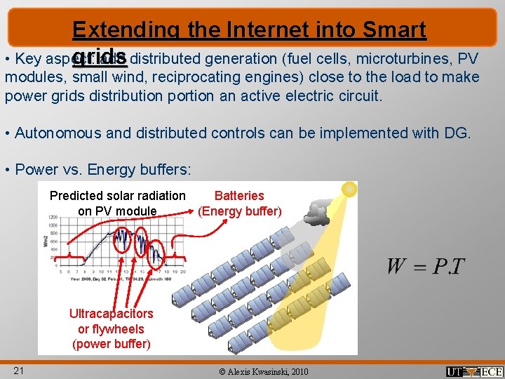 Extending the Internet into Smart • Key aspect: add distributed generation (fuel cells, microturbines,
