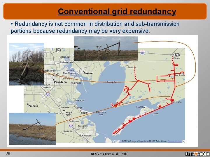 Conventional grid redundancy • Redundancy is not common in distribution and sub-transmission portions because