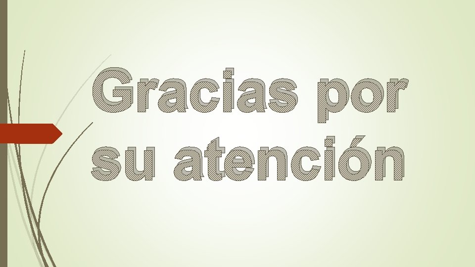 Gracias por su atención 