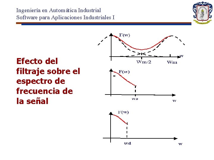 Ingeniería en Automática Industrial Software para Aplicaciones Industriales I Efecto del filtraje sobre el