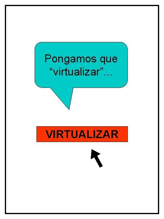 Pongamos que “virtualizar”. . . VIRTUALIZAR 
