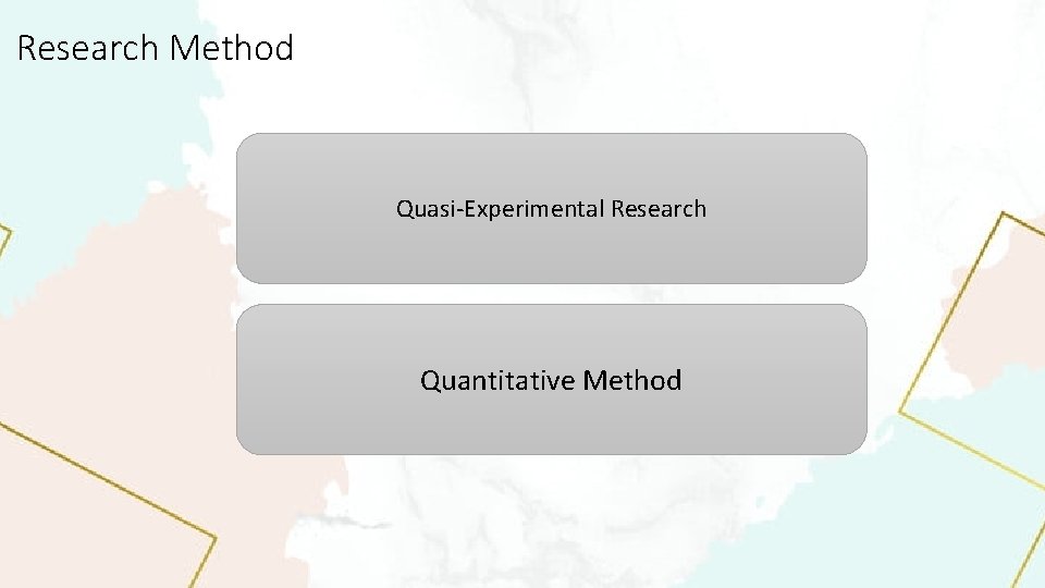 Research Method Quasi-Experimental Research Quantitative Method 