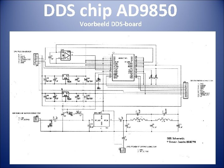 DDS chip AD 9850 Voorbeeld DDS-board 