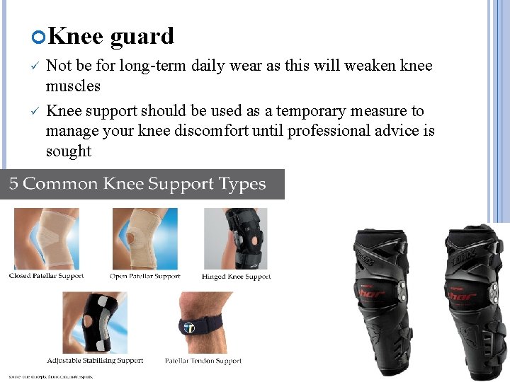  Knee ü ü guard Not be for long-term daily wear as this will