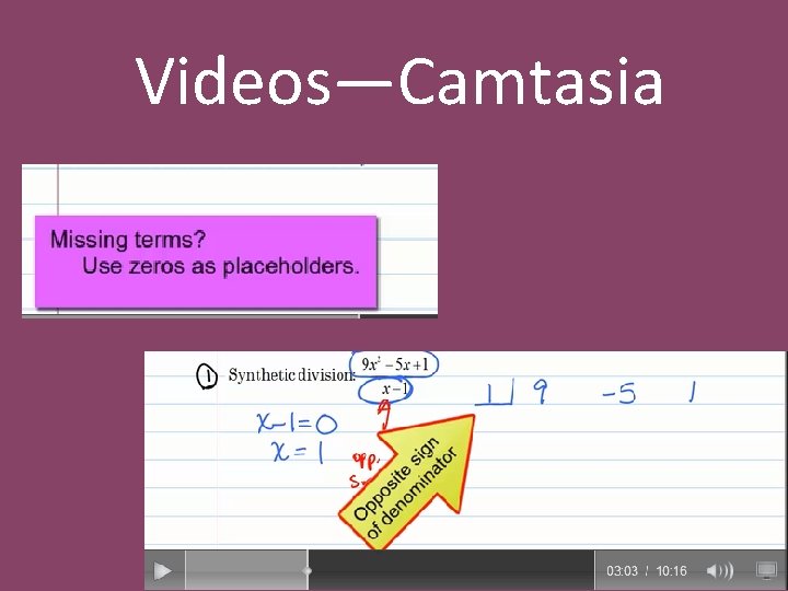 Videos—Camtasia 