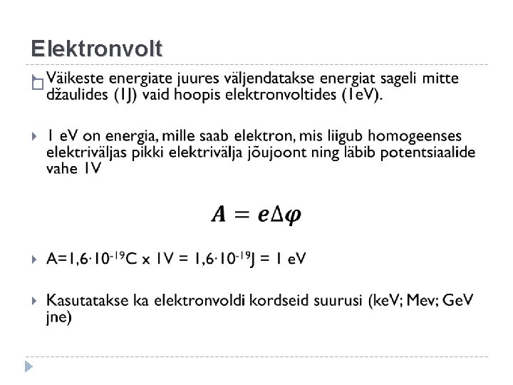 Elektronvolt � 