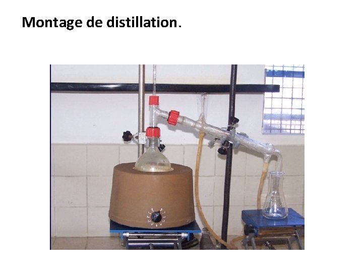 Montage de distillation. Montage de distillation.