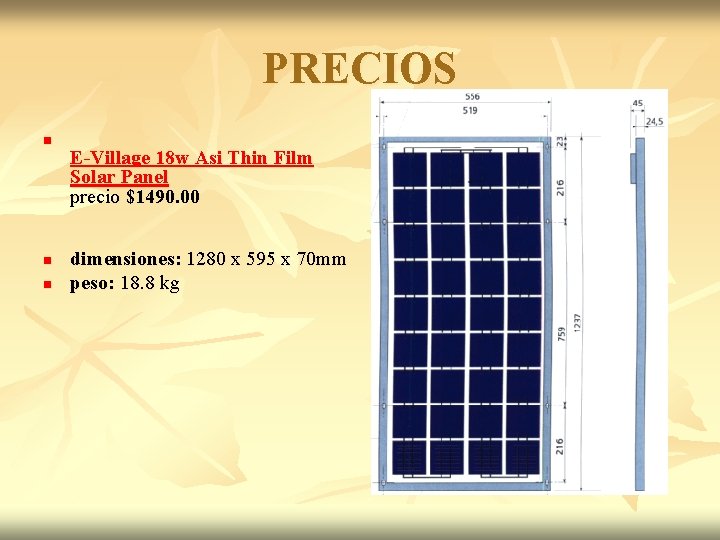 PRECIOS n n n E-Village 18 w Asi Thin Film Solar Panel precio $1490.