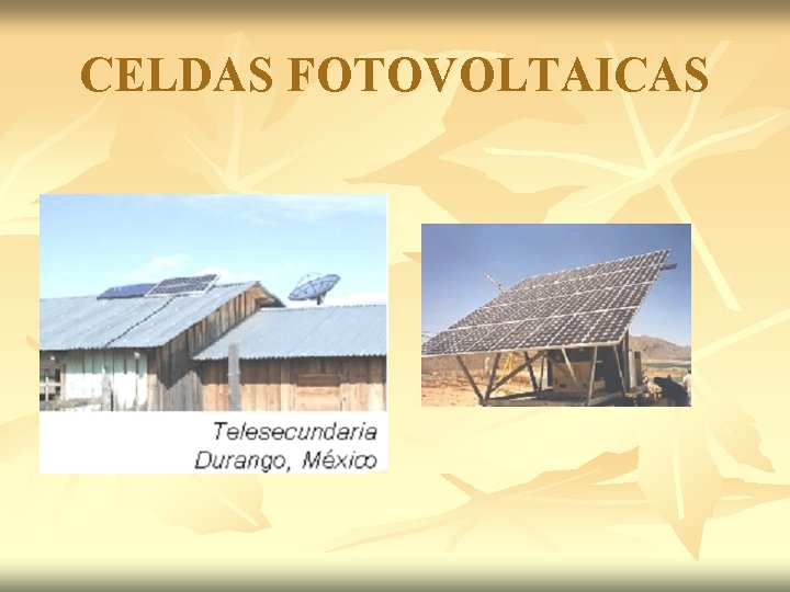 CELDAS FOTOVOLTAICAS 