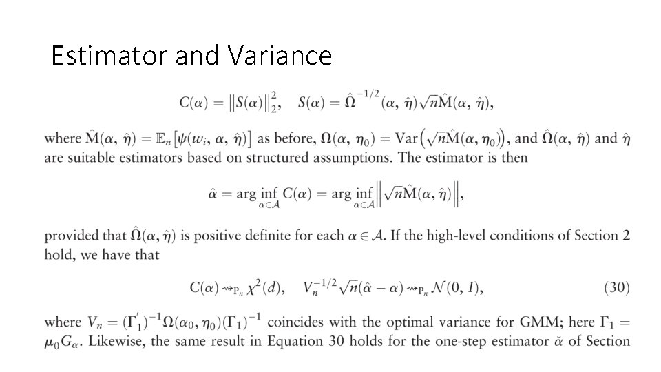 Estimator and Variance 