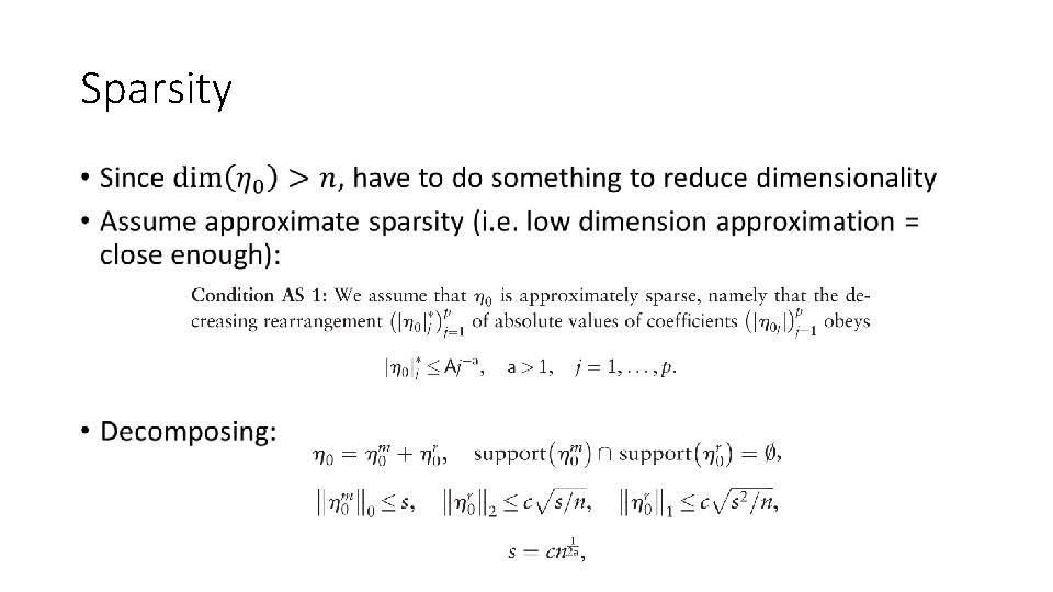 Sparsity • 