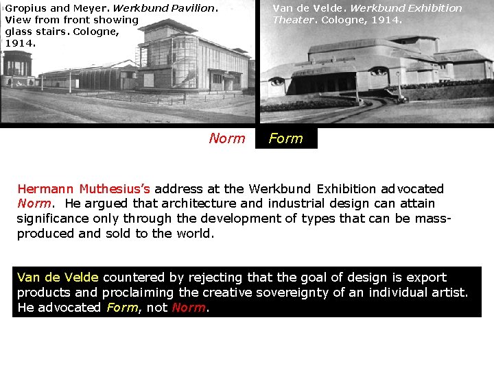 Gropius and Meyer. Werkbund Pavilion. View from front showing glass stairs. Cologne, 1914. Norm Gropius and Meyer. Werkbund Pavilion. View from front showing glass stairs. Cologne, 1914. Norm