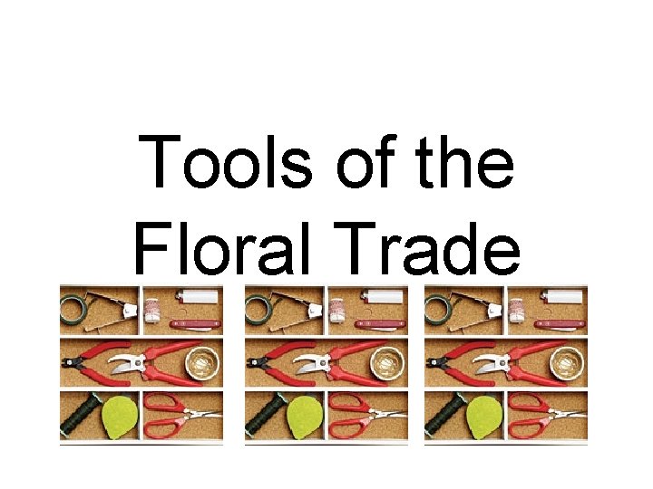 Tools of the Floral Trade 