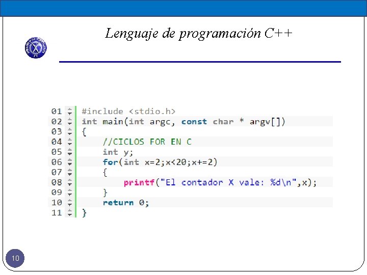 Lenguaje de programación C++ 10 Lenguaje de programación C++ 10