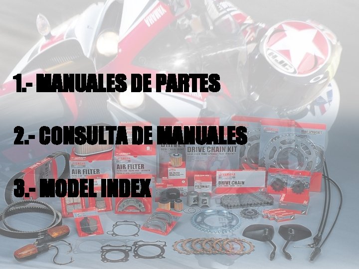 1. - MANUALES DE PARTES 2. - CONSULTA DE MANUALES 3. - MODEL INDEX
