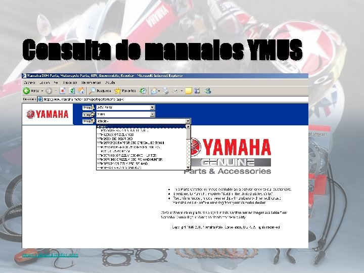 Consulta de manuales YMUS www. yamaha-motor. com 