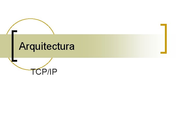Arquitectura TCP/IP 