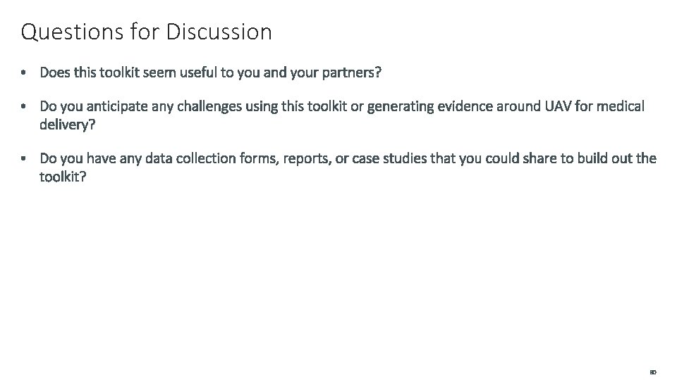 Questions for Discussion 