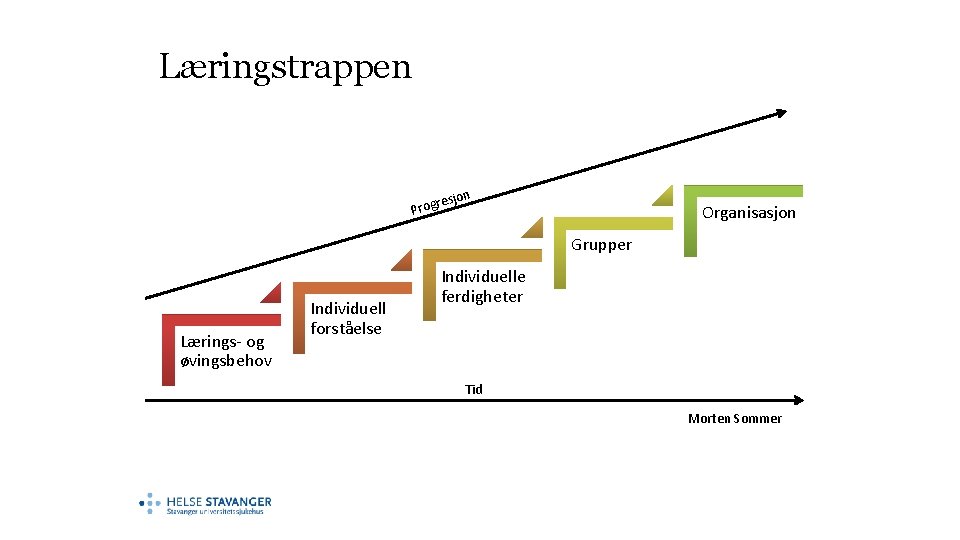 Læringstrappen n resjo Prog Organisasjon Grupper Lærings- og øvingsbehov Individuell forståelse Individuelle ferdigheter Tid