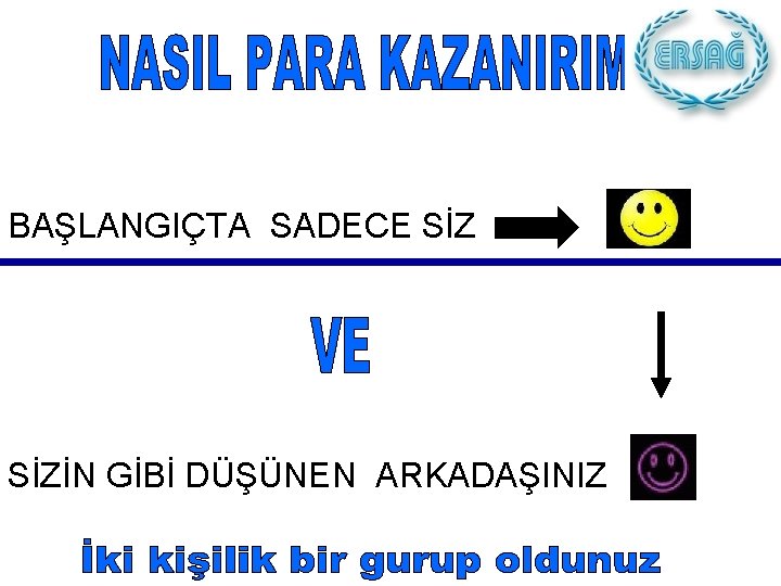 BAŞLANGIÇTA SADECE SİZİN GİBİ DÜŞÜNEN ARKADAŞINIZ 