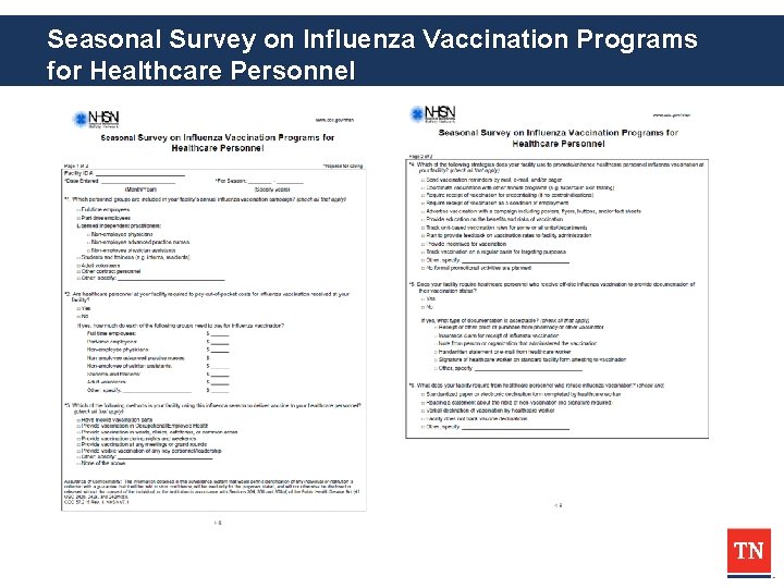 Seasonal Survey on Influenza Vaccination Programs for Healthcare Personnel 