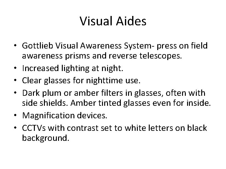 Visual Aides • Gottlieb Visual Awareness System- press on field awareness prisms and reverse Visual Aides • Gottlieb Visual Awareness System- press on field awareness prisms and reverse