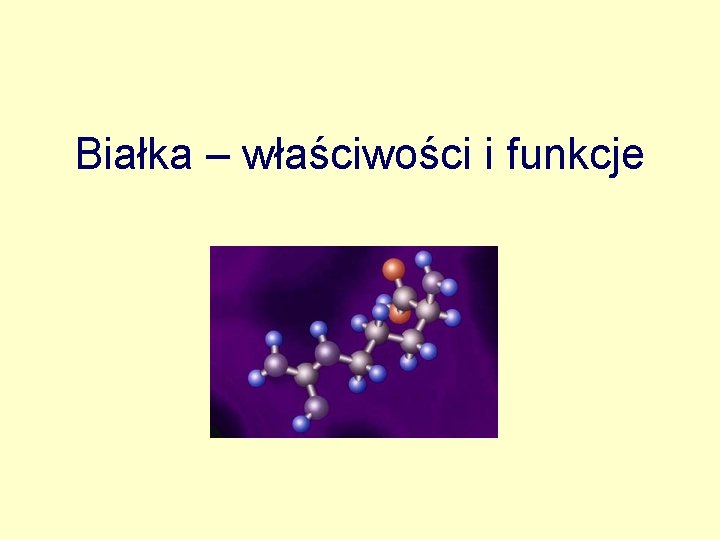 Białka – właściwości i funkcje 