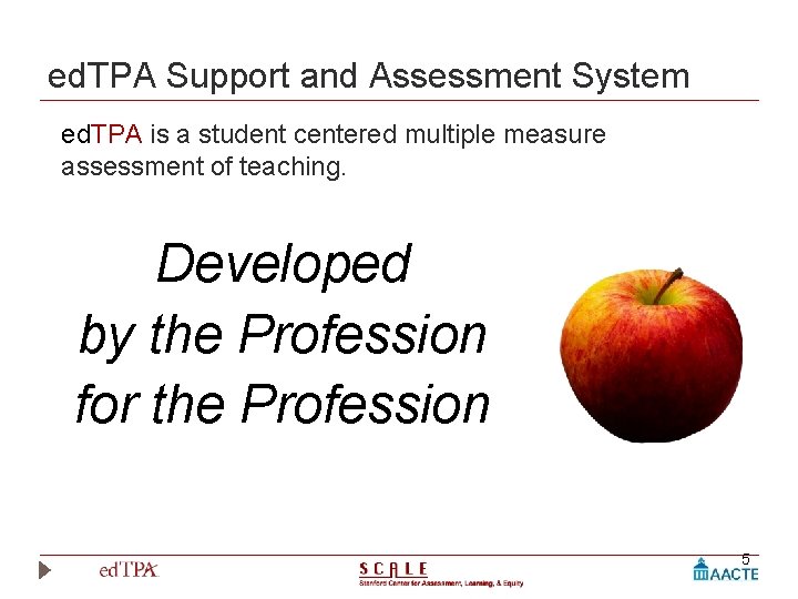 ed. TPA Support and Assessment System ed. TPA is a student centered multiple measure