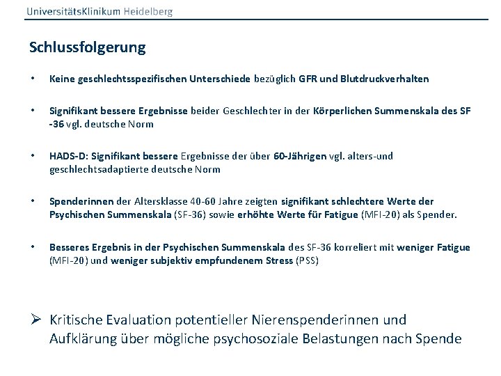 Einfluss Des Geschlechts Auf Das Klinische Und Psychosoziale