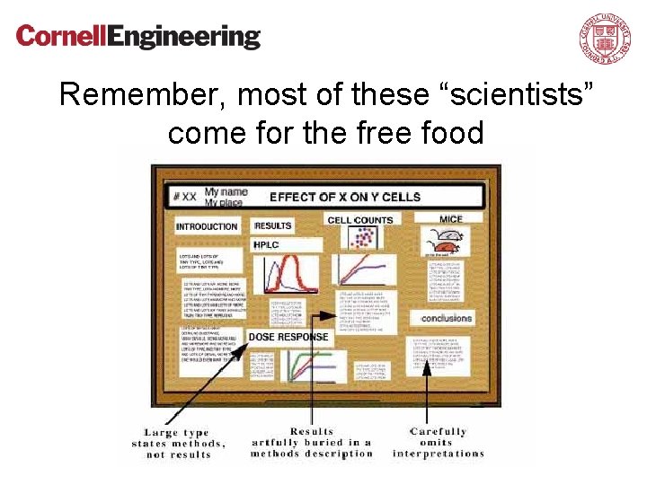 Remember, most of these “scientists” come for the free food 
