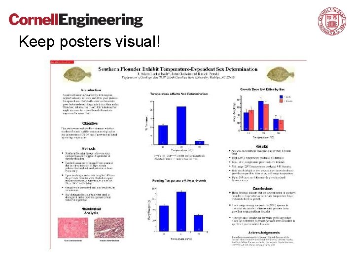 Keep posters visual! 