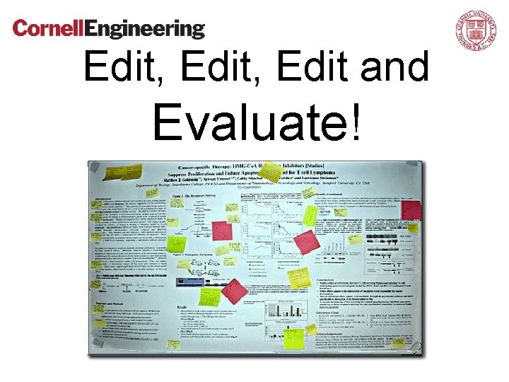 Edit, Edit and Evaluate! 