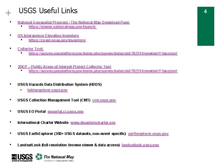 + USGS Useful Links • National Geospatial Program / The National Map Download Page